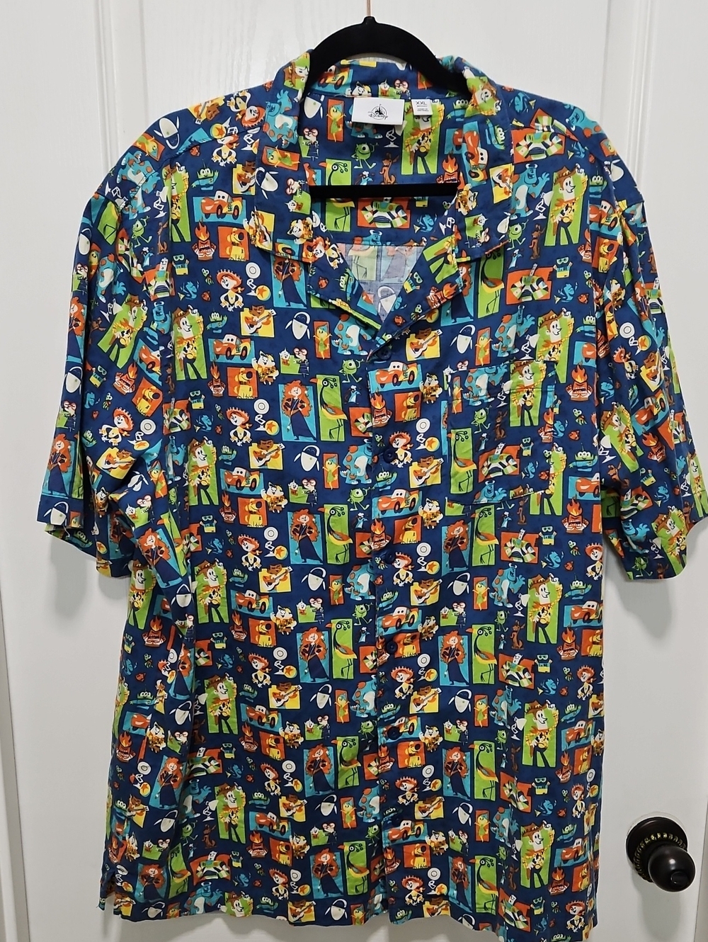Disney Pixar Graphic Short-Sleeve Button Up